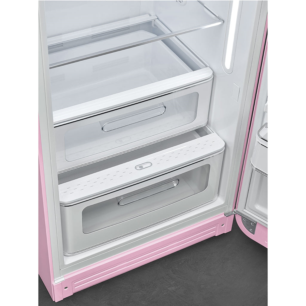 Smeg FAB28RPK6 Retro Fridge with Icebox Right Hand Hinge - Pink