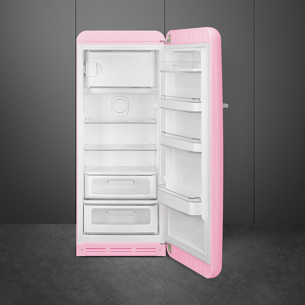 Smeg FAB28RPK6 Retro Fridge with Icebox Right Hand Hinge - Pink