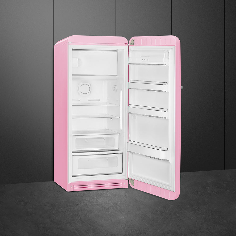 Smeg FAB28RPK6 Retro Fridge with Icebox Right Hand Hinge - Pink