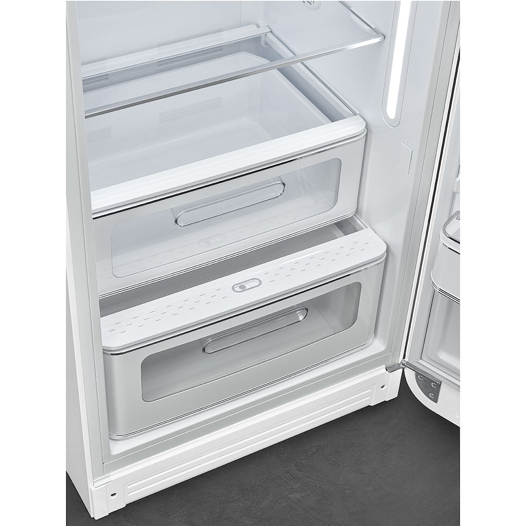 Smeg FAB28RWH6UK Retro Fridge with Icebox Right Hand Hinge - White