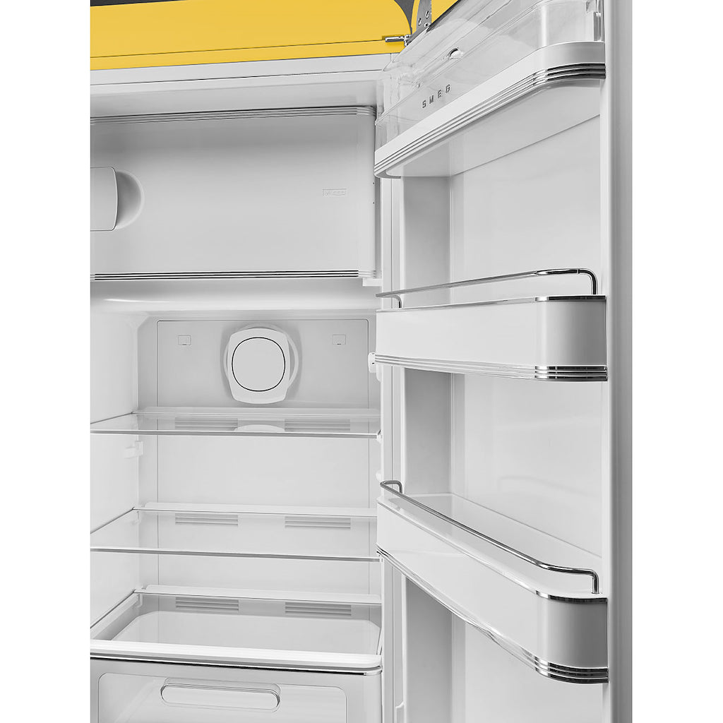 Smeg FAB28RYW6 Retro Fridge with Icebox Right Hand Hinge - Yellow