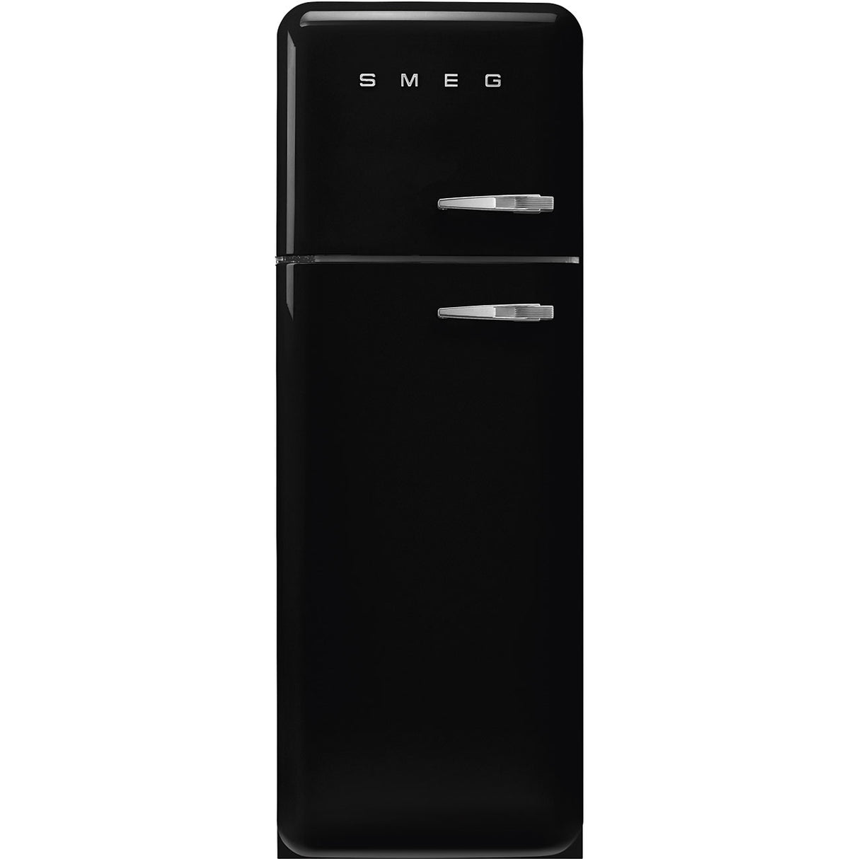Smeg FAB30LBL6UK Retro Fridge Freezer Left Hand Hinge - Black