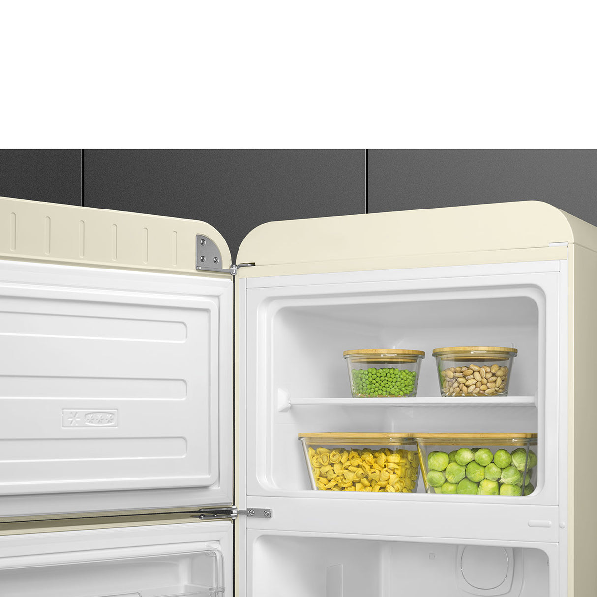 Smeg FAB30LCR6UK Retro Fridge Freezer Left Hand Hinge - Cream