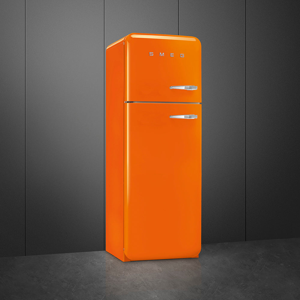 Smeg FAB30LOR6 Retro Fridge Freezer Left Hand Hinge - Orange