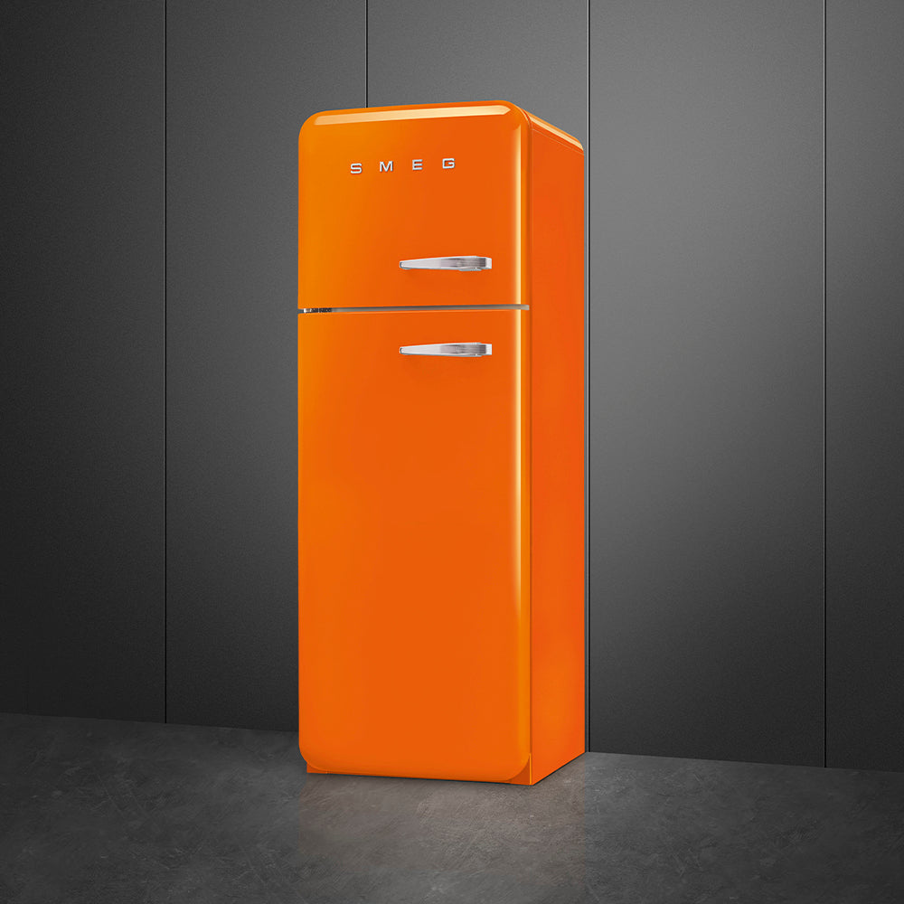 Smeg FAB30LOR6 Retro Fridge Freezer Left Hand Hinge - Orange