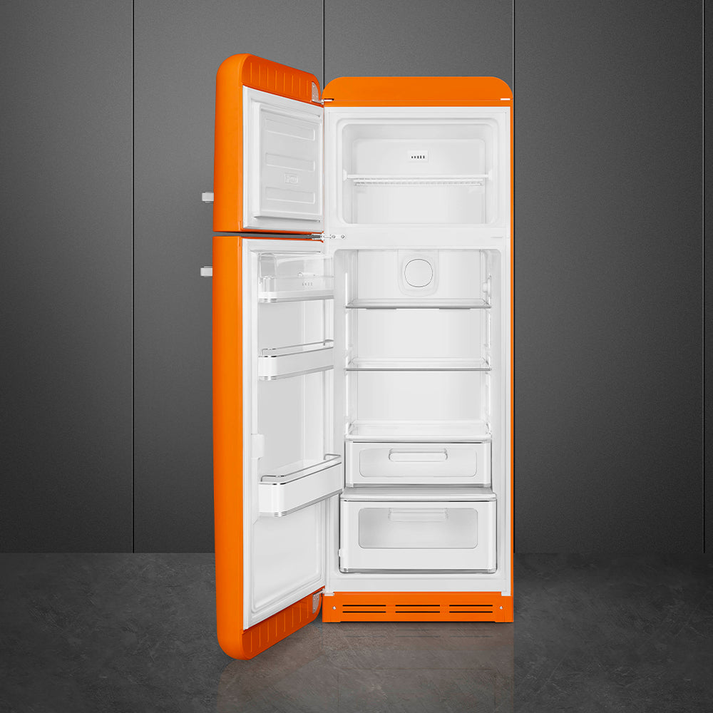 Smeg FAB30LOR6 Retro Fridge Freezer Left Hand Hinge - Orange