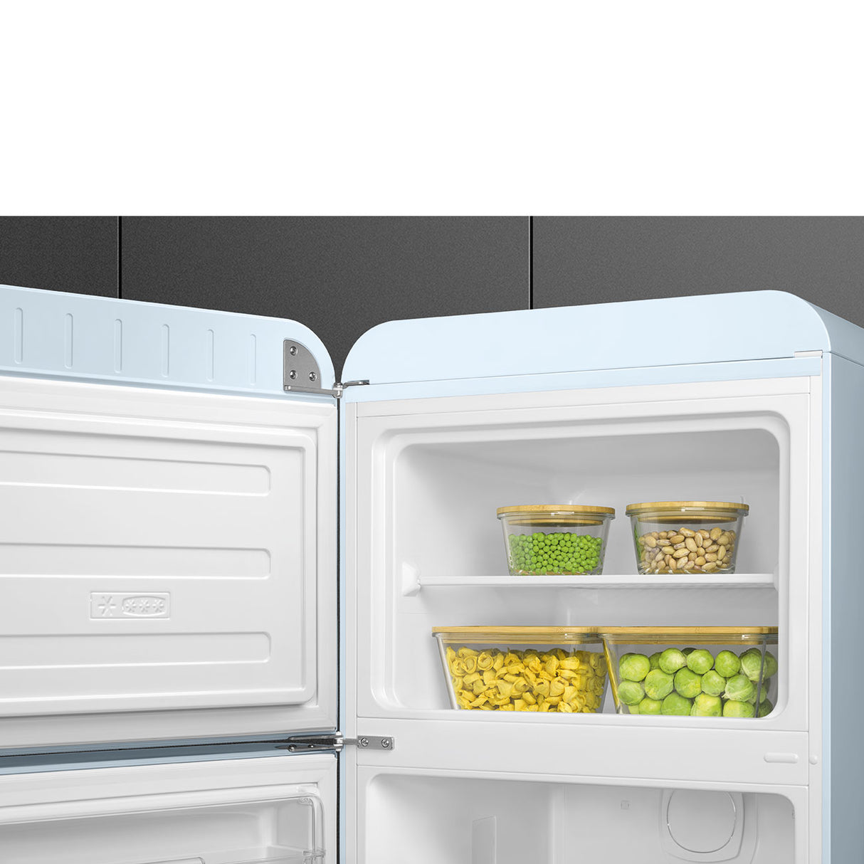 Smeg FAB30LPB6UK Retro Fridge Freezer Left Hand Hinge - Pastel Blue