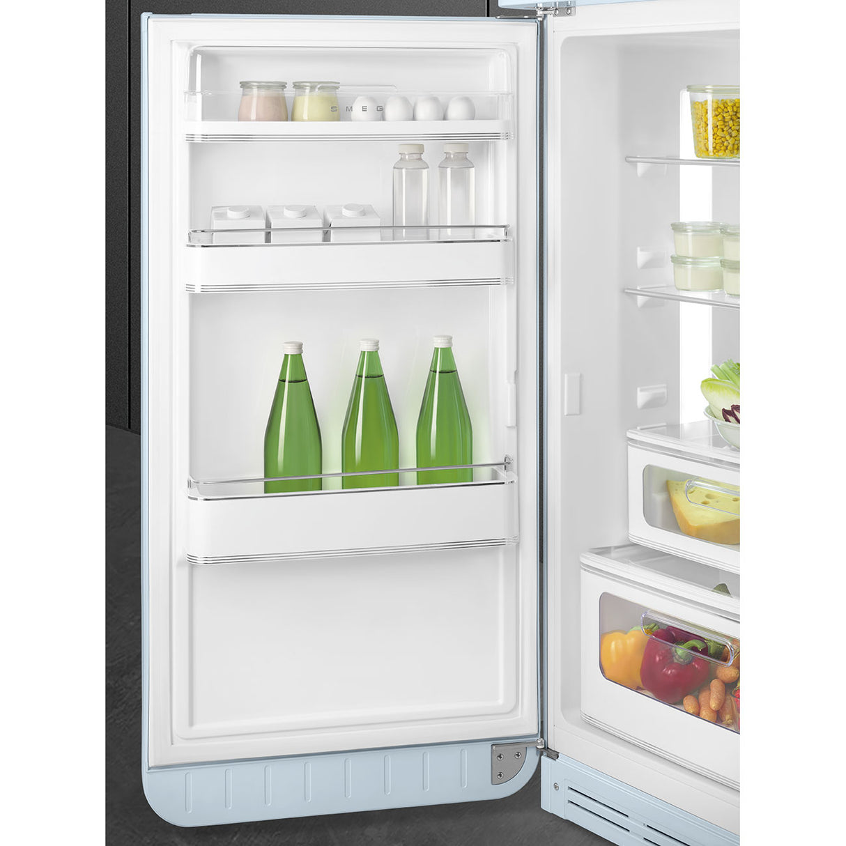 Smeg FAB30LPB6UK Retro Fridge Freezer Left Hand Hinge - Pastel Blue