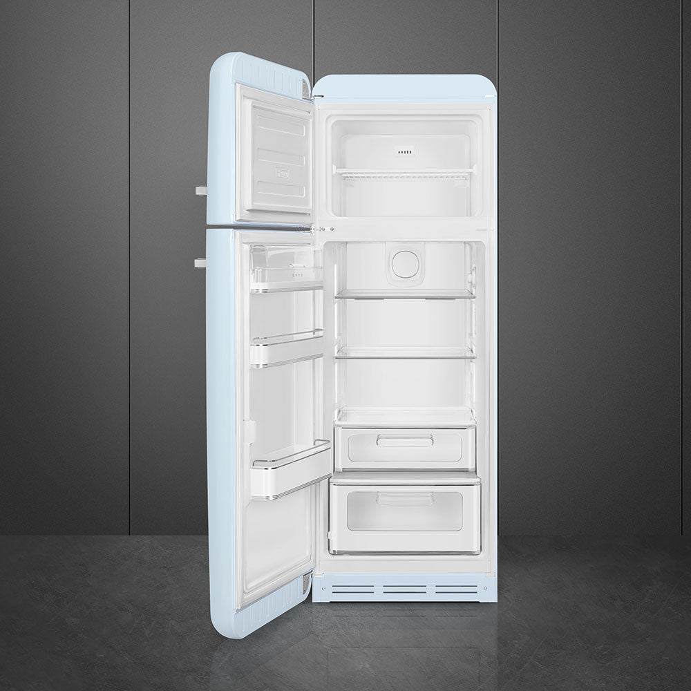 Smeg FAB30LPB6UK Retro Fridge Freezer Left Hand Hinge - Pastel Blue