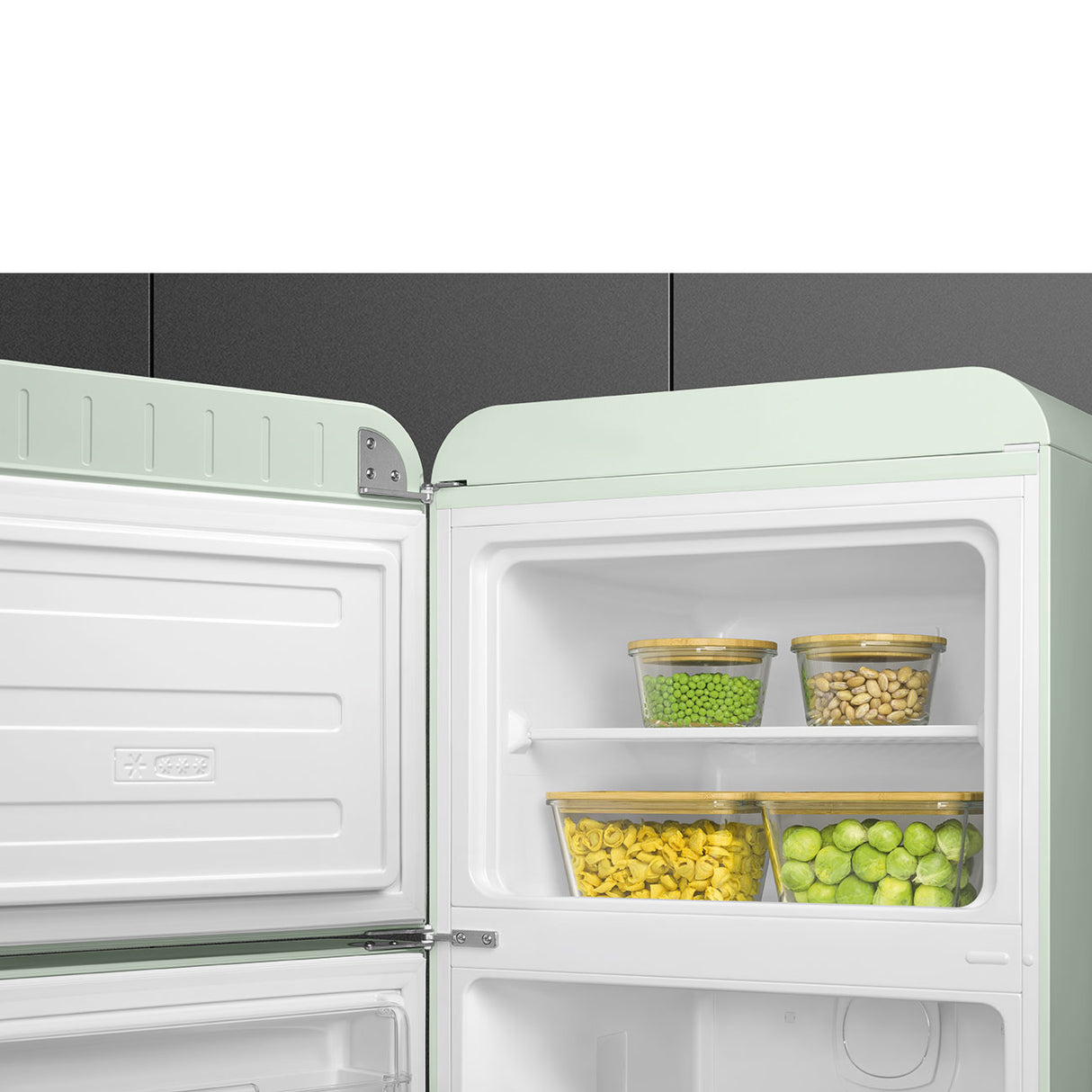 Smeg FAB30LPG6UK Retro Fridge Freezer Left Hand Hinge - Pastel Green