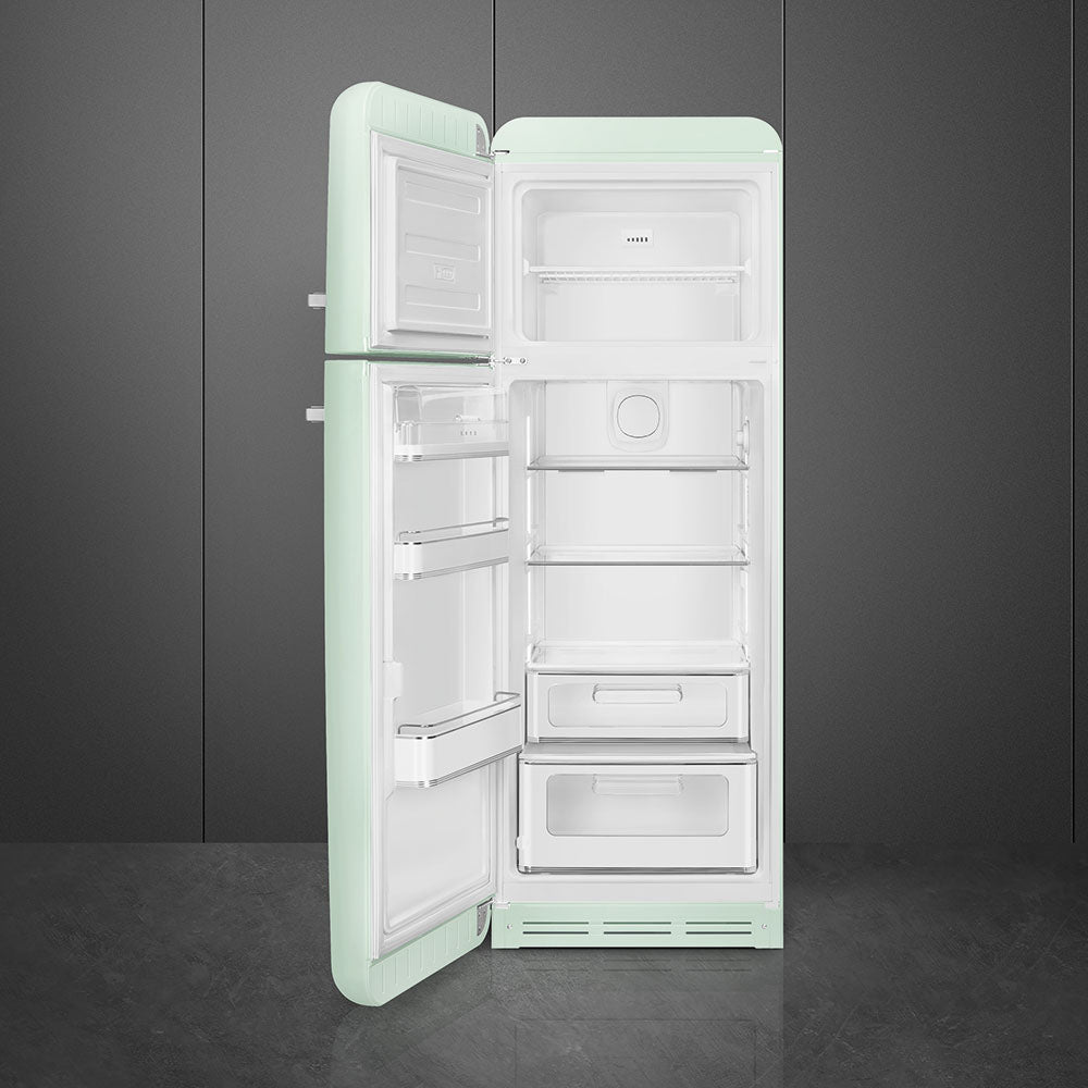 Smeg FAB30LPG6UK Retro Fridge Freezer Left Hand Hinge - Pastel Green