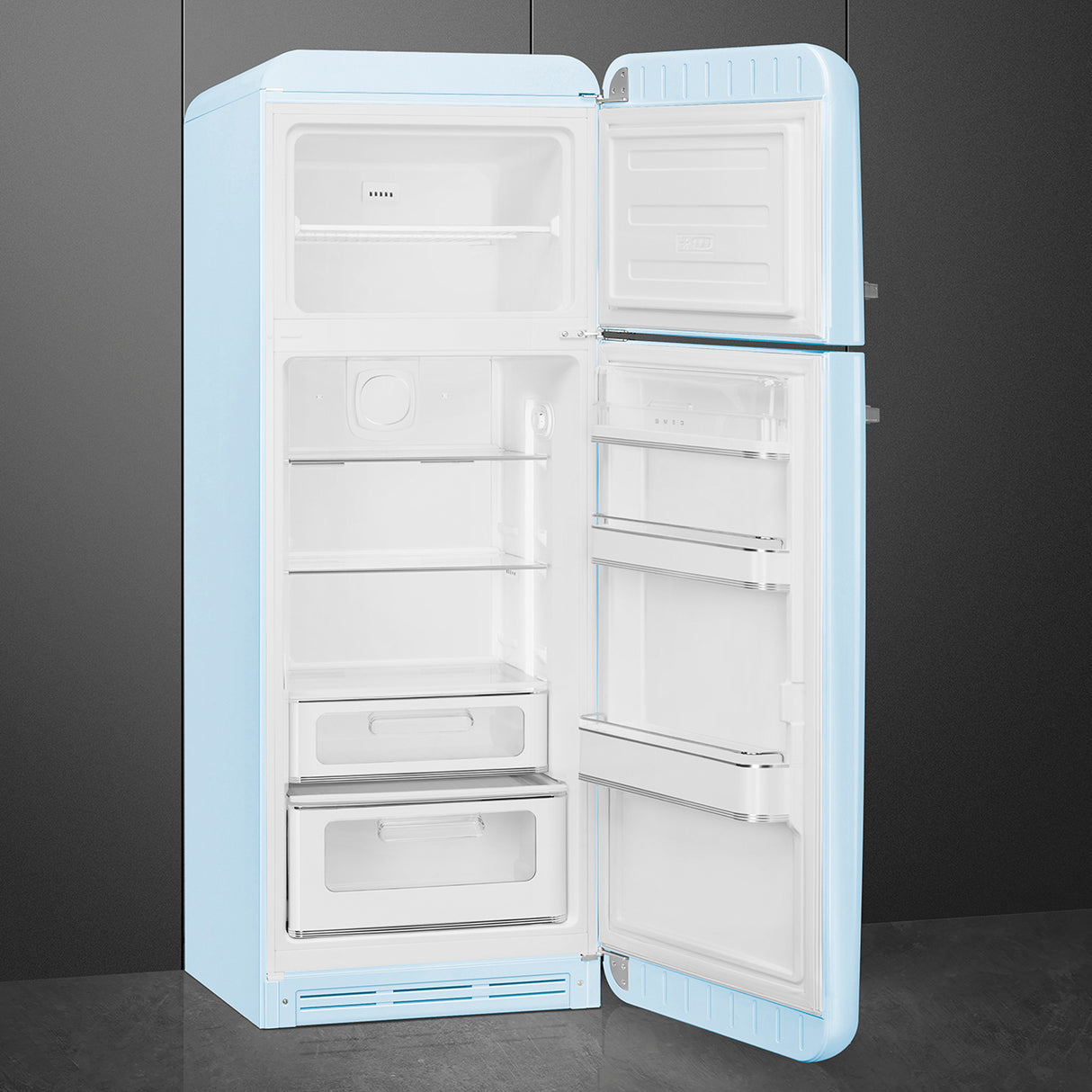 Smeg FAB30RPB6UK Retro Fridge Freezer Right Hand Hinge - Pastel Blue
