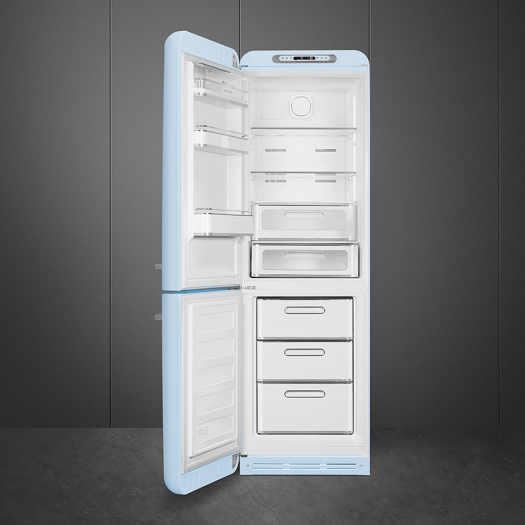 Smeg FAB32LPB6UK Retro Fridge Freezer Left Hand Hinge - Pastel Blue