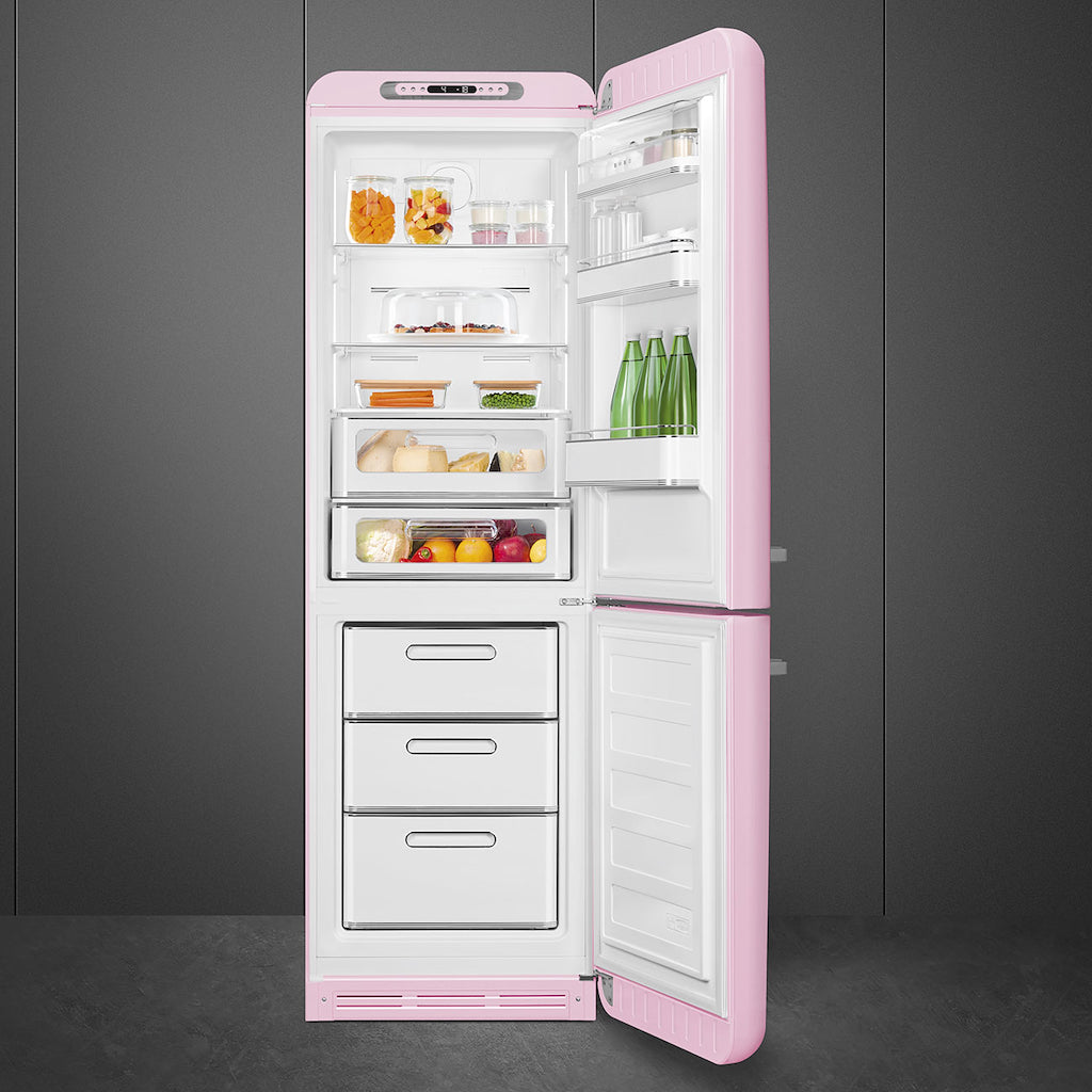 Smeg FAB32RPK6UK Retro Fridge Freezer Right Hand Hinge - Pink