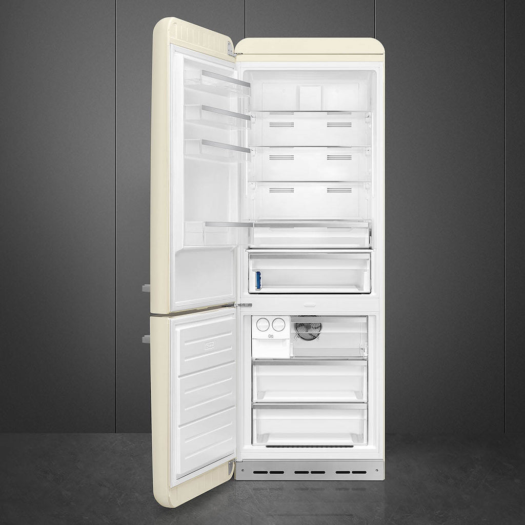 Smeg FAB38LCR6 Retro Fridge Freezer Left Hand Hinge - Cream