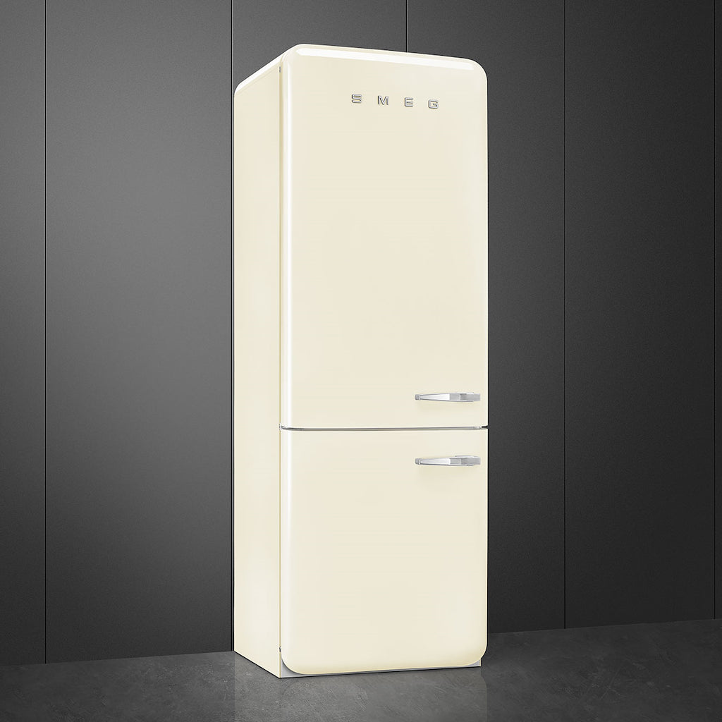 Smeg FAB38LCR6 Retro Fridge Freezer Left Hand Hinge - Cream