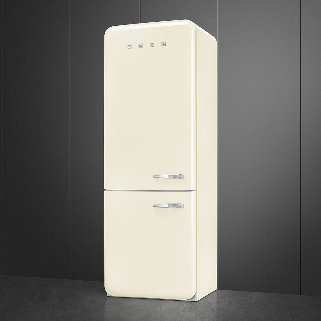 Smeg FAB38LCR6 Retro Fridge Freezer Left Hand Hinge - Cream