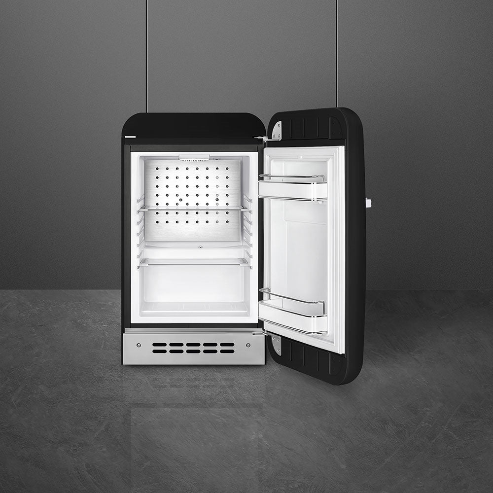 Smeg FAB5RBL6 Retro Mini Fridge Right Hand Hinge - Black