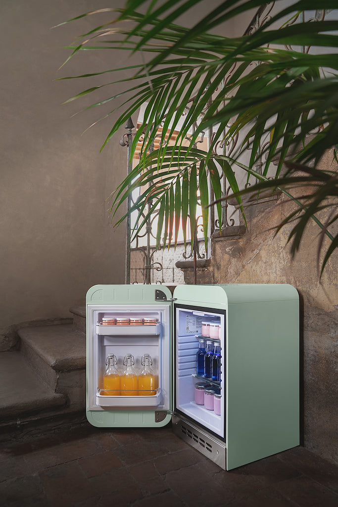 Smeg FAB5RPG6 Retro Mini Fridge Right Hand Hinge - Pastel Green