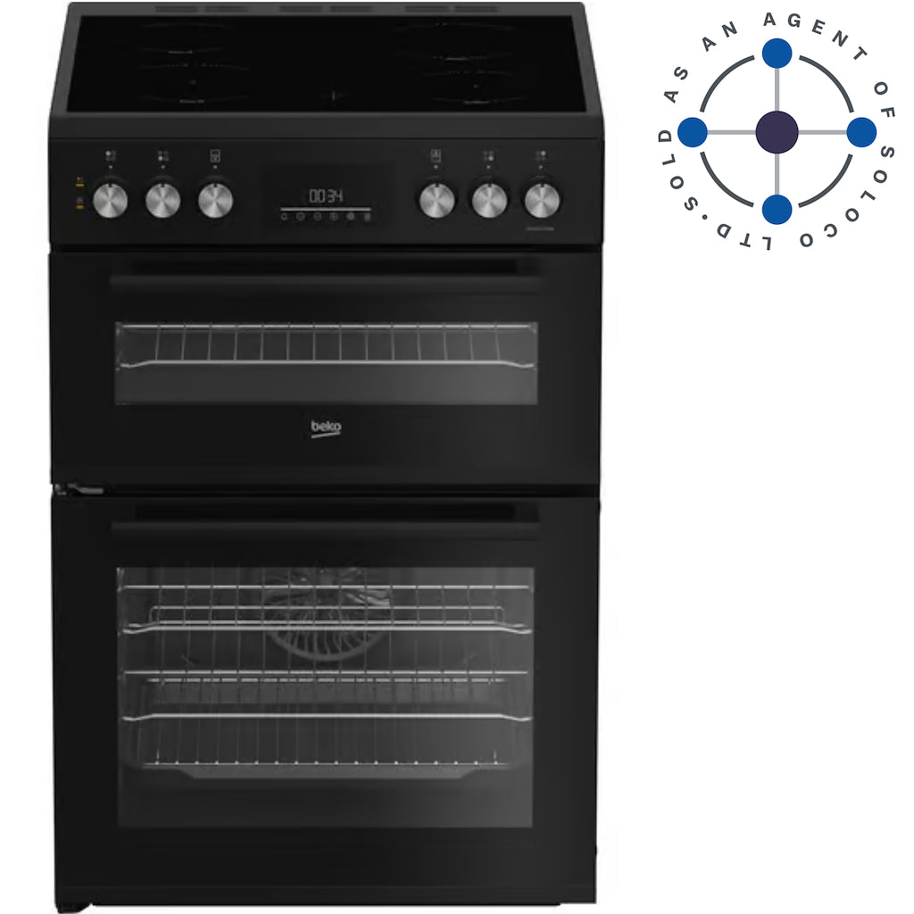 Beko FDC6731K 60cm Double Oven Electric Cooker - Black