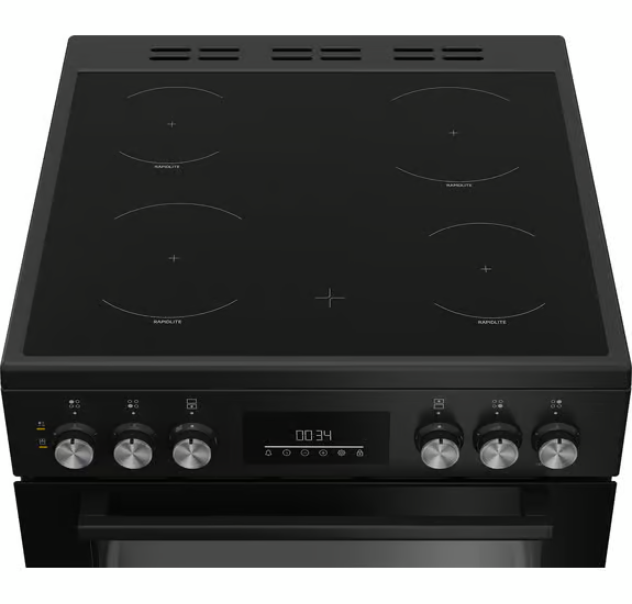 Beko FDC6731K 60cm Double Oven Electric Cooker - Black