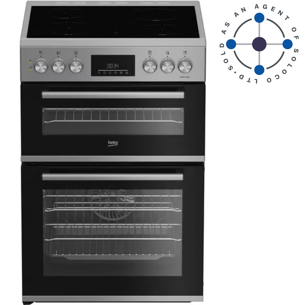 Beko FDC6731S 60cm Double Oven Electric Cooker - Silver
