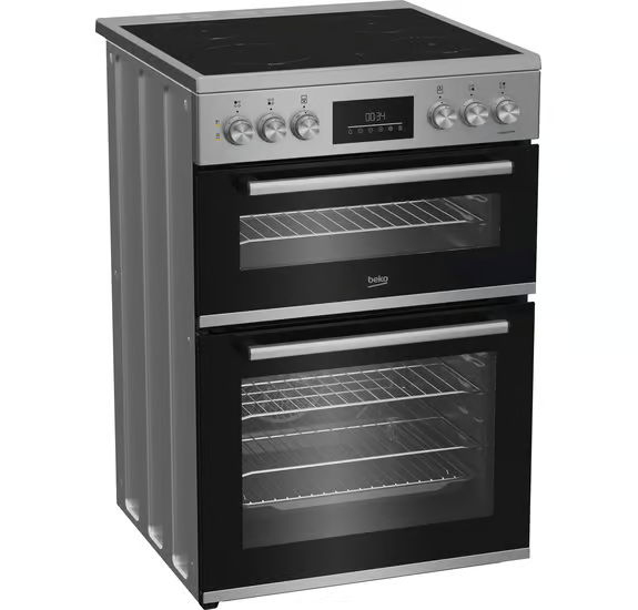 Beko FDC6731S 60cm Double Oven Electric Cooker - Silver