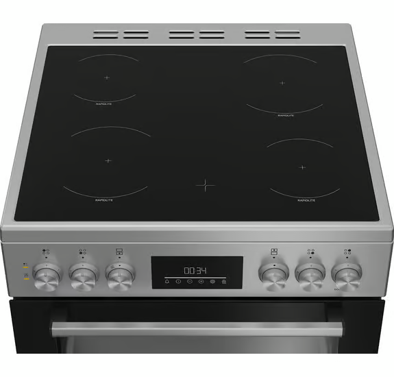 Beko FDC6731S 60cm Double Oven Electric Cooker - Silver