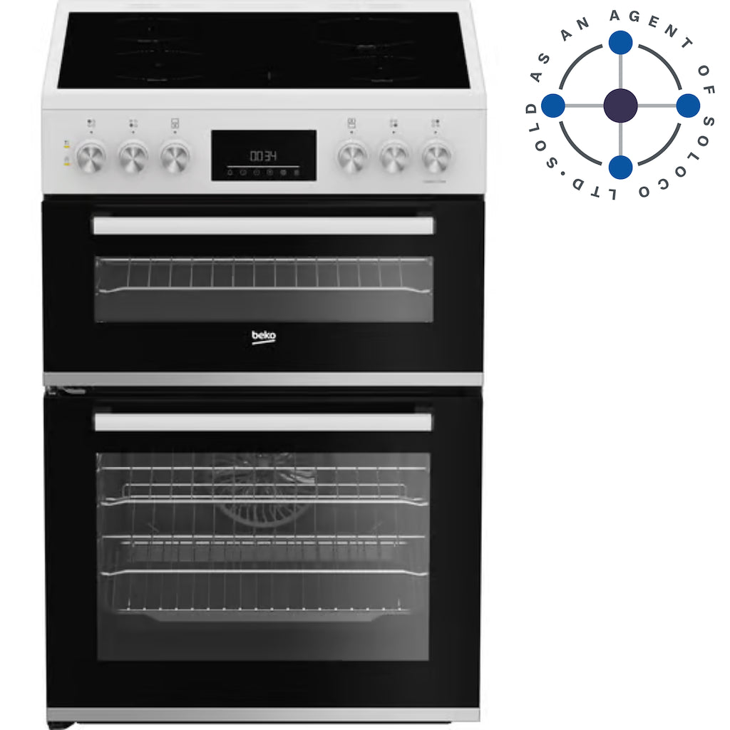 Beko FDC6731W 60cm Double Oven Electric Cooker - White