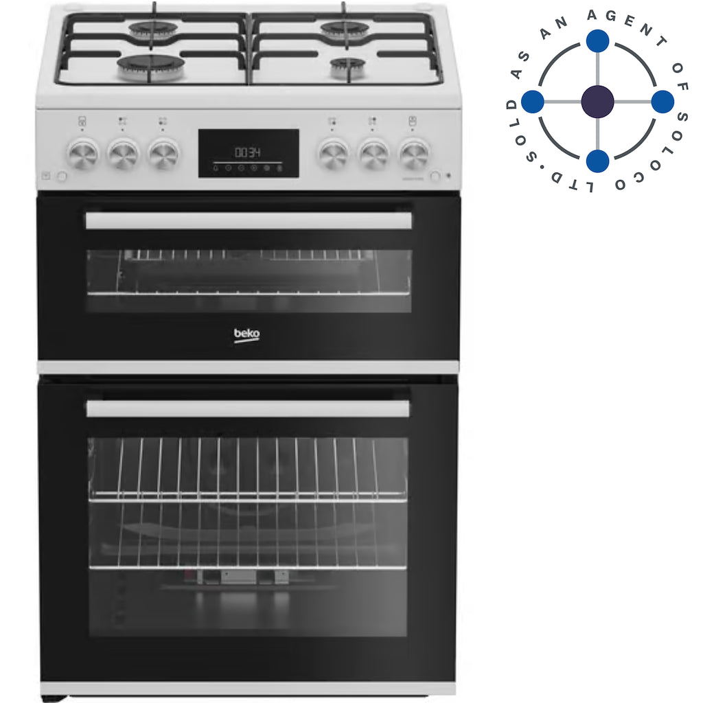 Beko FDG6231CW 60cm Double Oven Gas Cooker - White