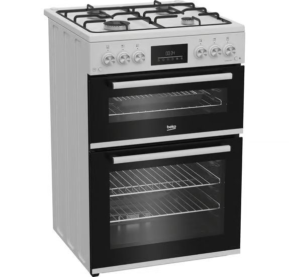 Beko FDG6231CW 60cm Double Oven Gas Cooker - White