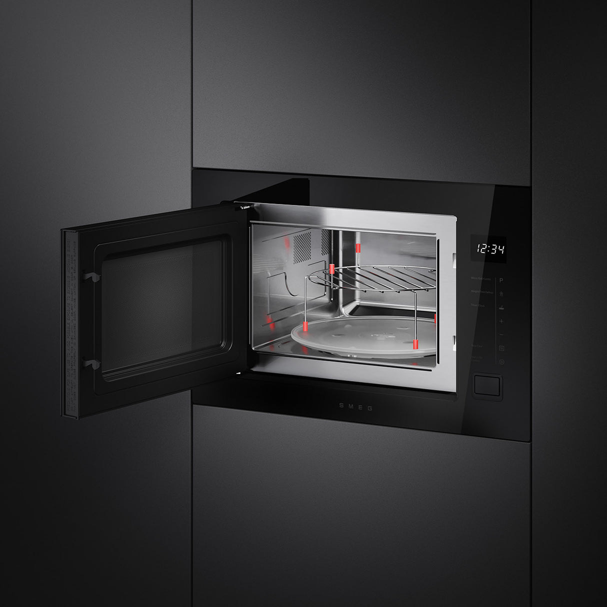 Smeg FMI225BI Built-In Microwave Oven - Black