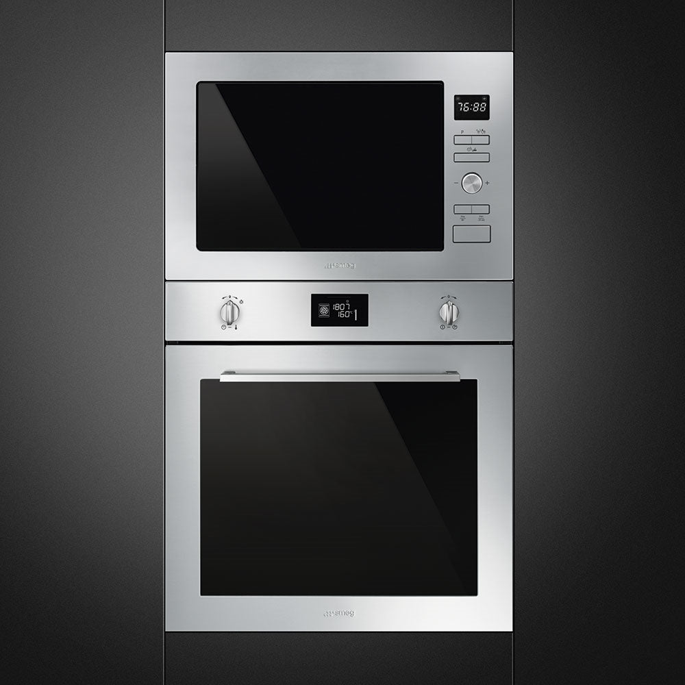 Smeg FMI425X Cucina 25 Litre Built In Microwave with Grill in Stainless Steel