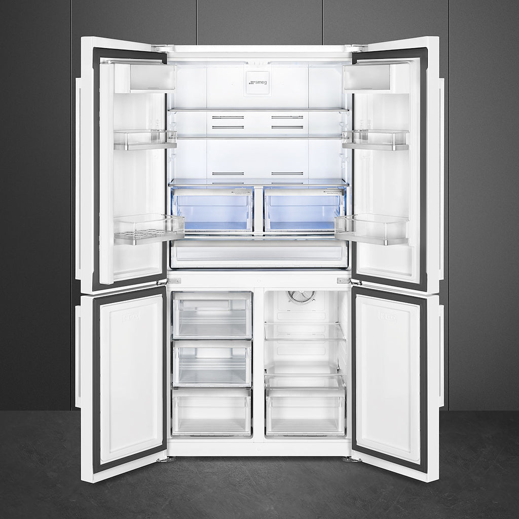 Smeg FQ60BDE 92cm American Four Door Fridge Freezer - White