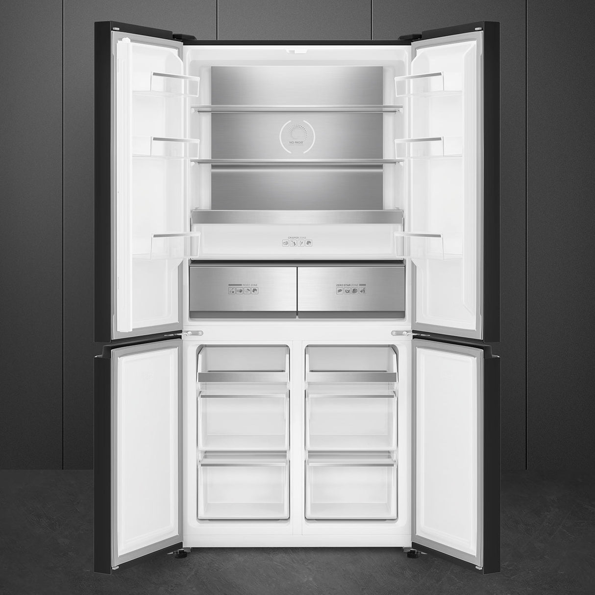 Smeg FQI60KD American Style Fridge Freezer - Dark Inox