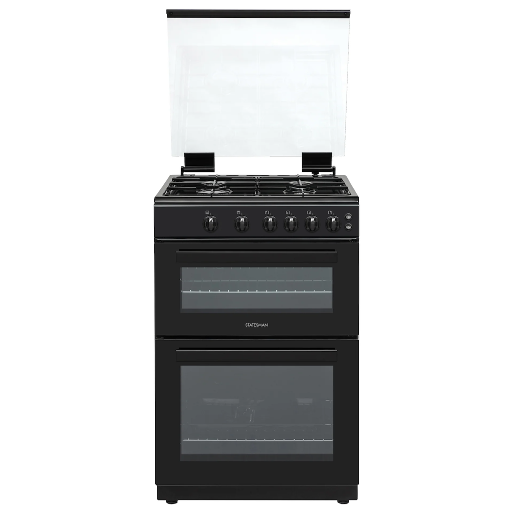 Statesman GDL60B 60cm Gas Double Oven - Black
