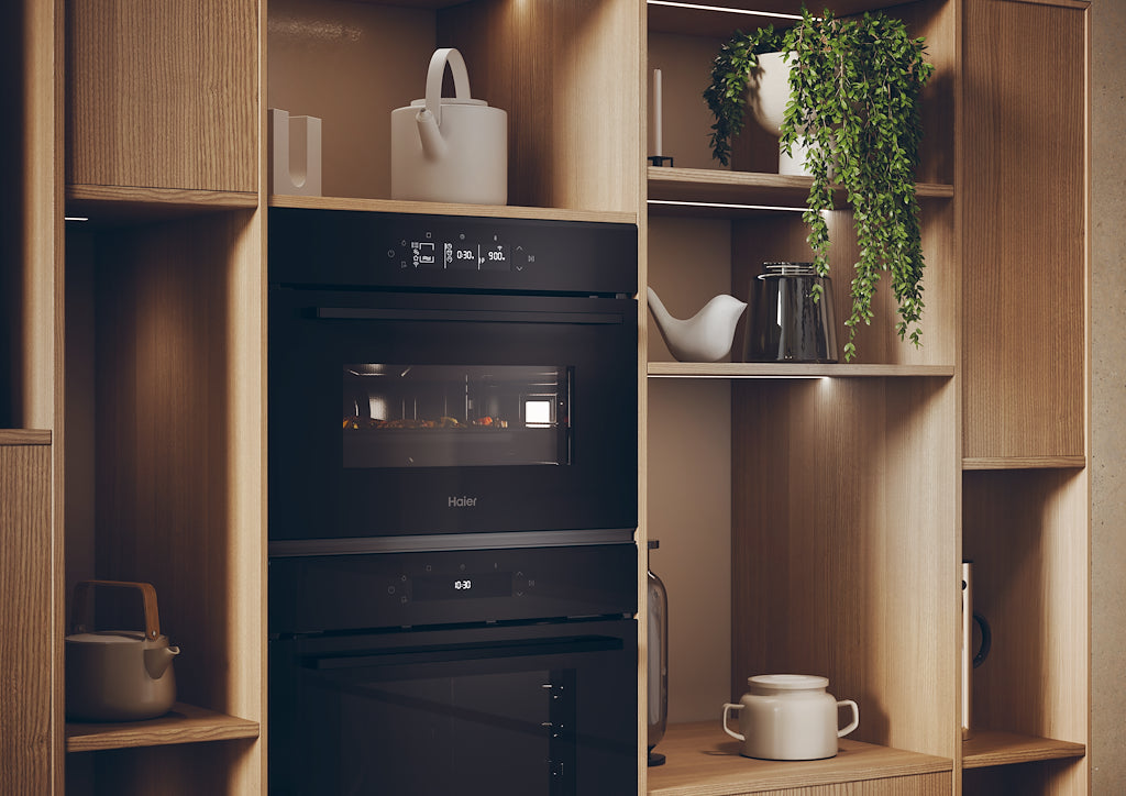 Haier H4MWID29G6NQB Series 2 60cm Compact Oven with Microwave