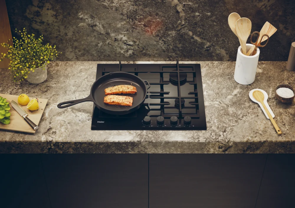 Haier HAVG6BF4TBPB 65cm Gas on Glass Hob
