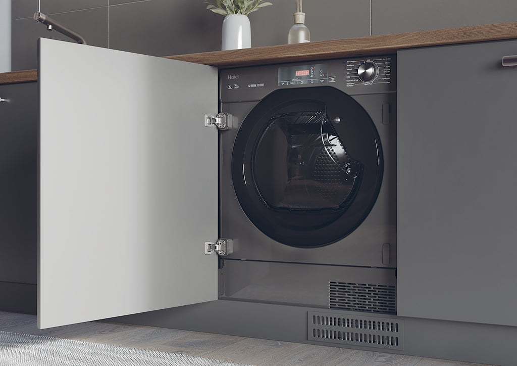 Haier HDB4 H7A2TBERX80 Series 4 7kg A++ Rated Integrated Tumble Dryer - Graphite