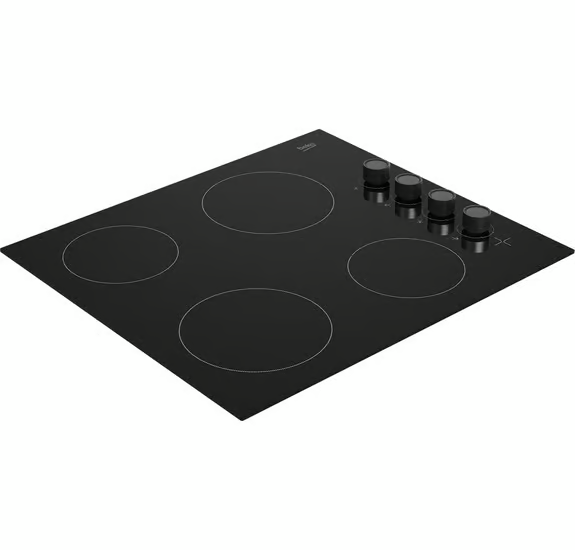 Beko HIC64102 60cm Ceramic Hob with Side Knob Controls - Black