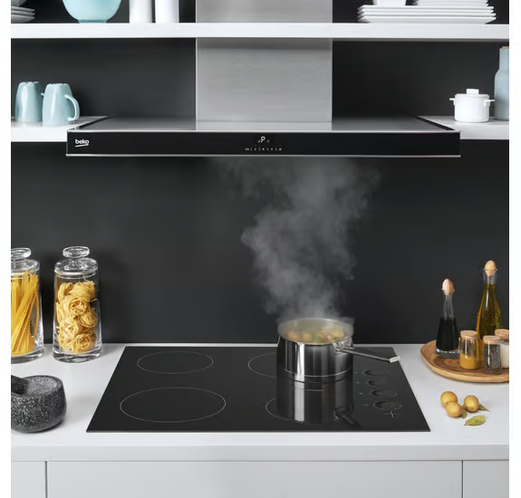 Beko HIC64102 60cm Ceramic Hob with Side Knob Controls - Black