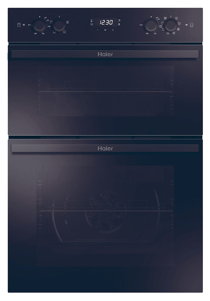 Haier HWO9M2M5B 90cm Built-In Double Oven - Black