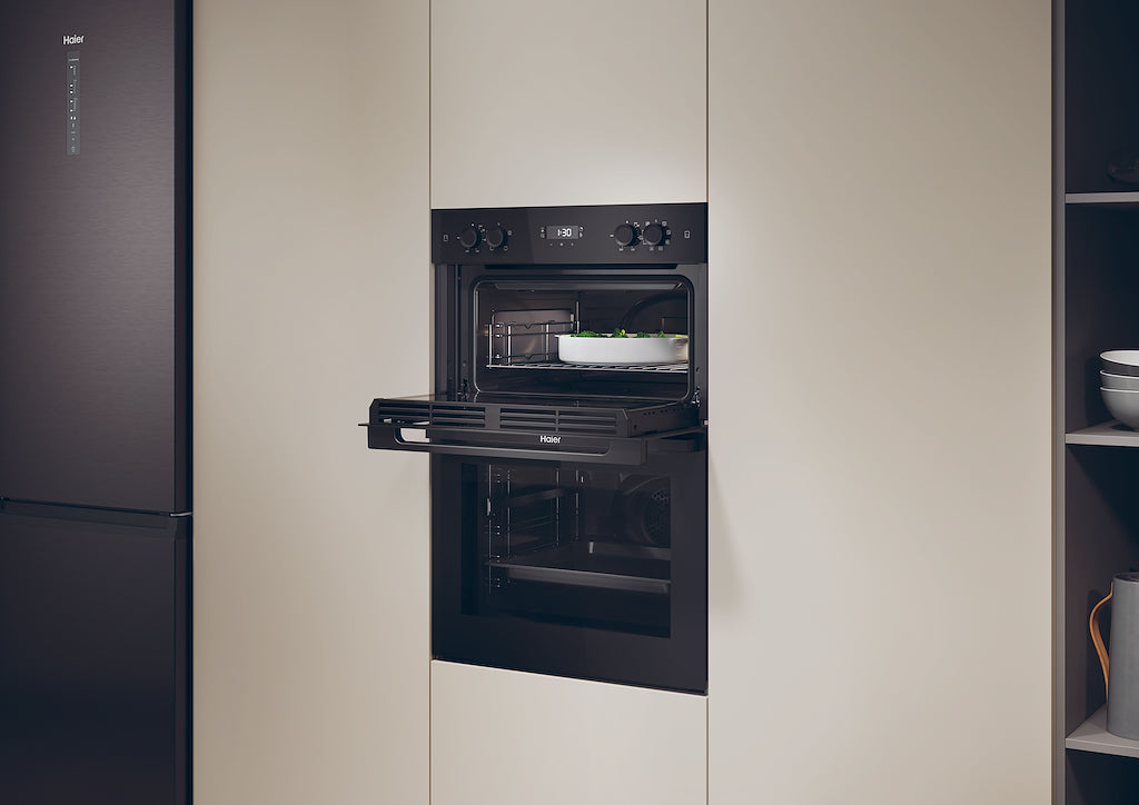 Haier HWO9M2M5B 90cm Built-In Double Oven - Black