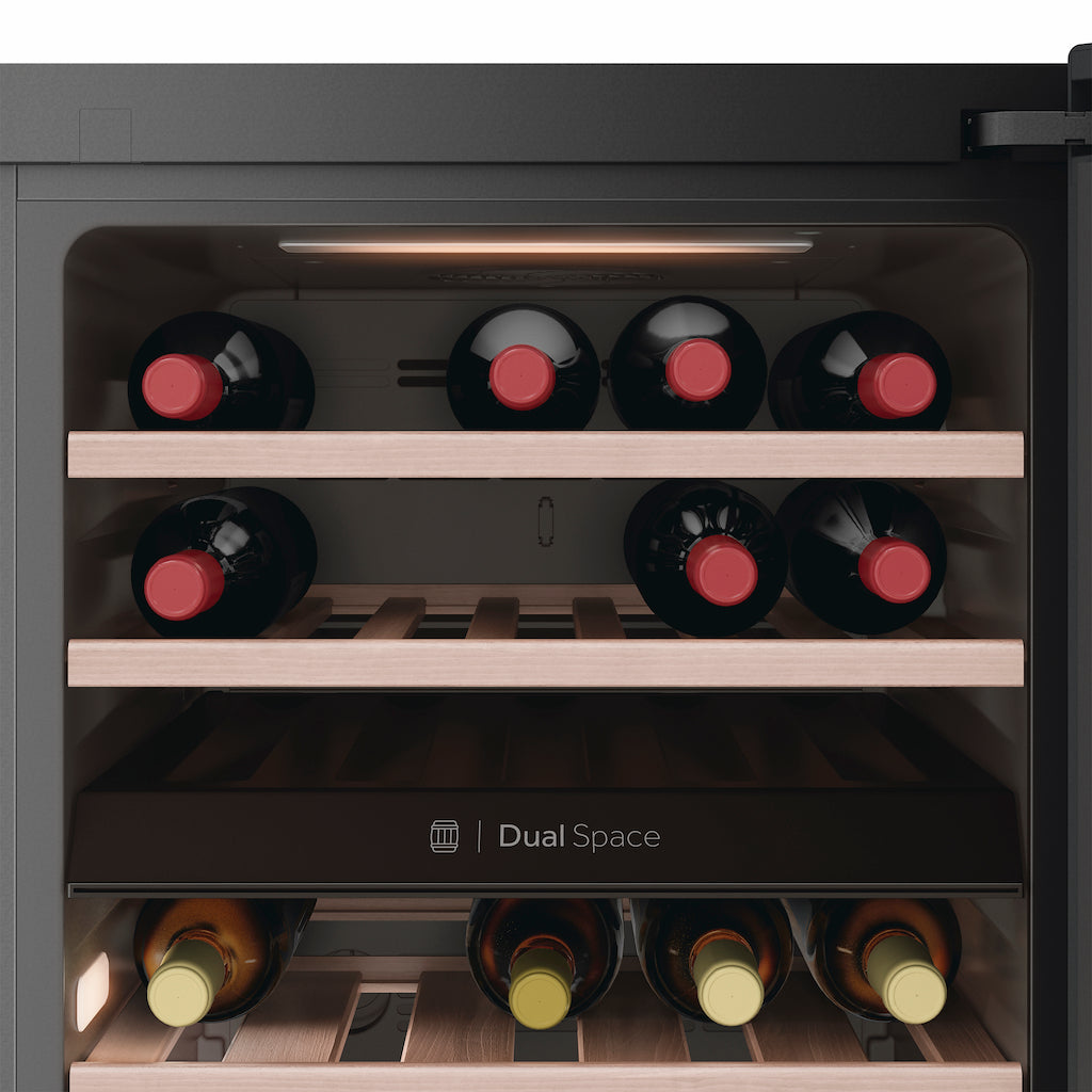 Haier HWS42GDAU1 42 Bottle Dual Zone Wine Cooler - Black
