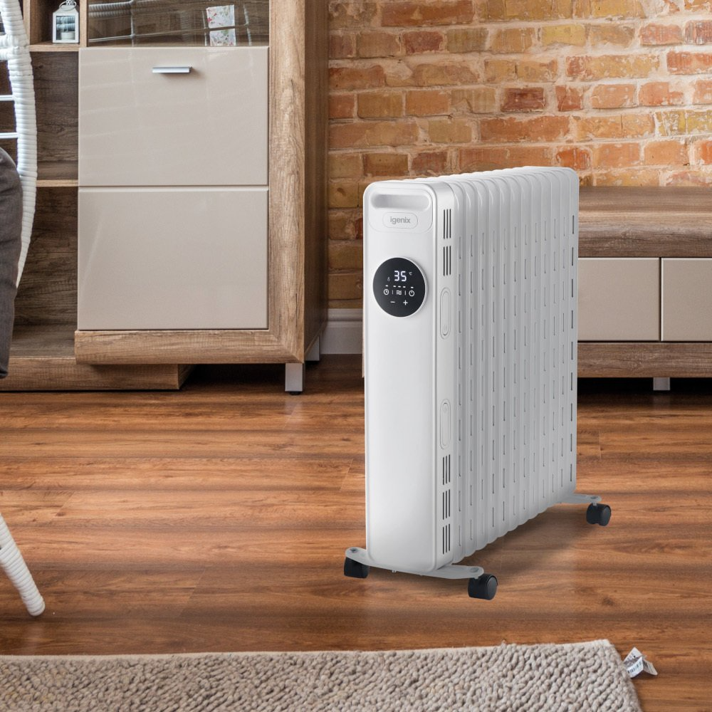 Igenix IG2626 2500W Digital Oil filled Radiator White