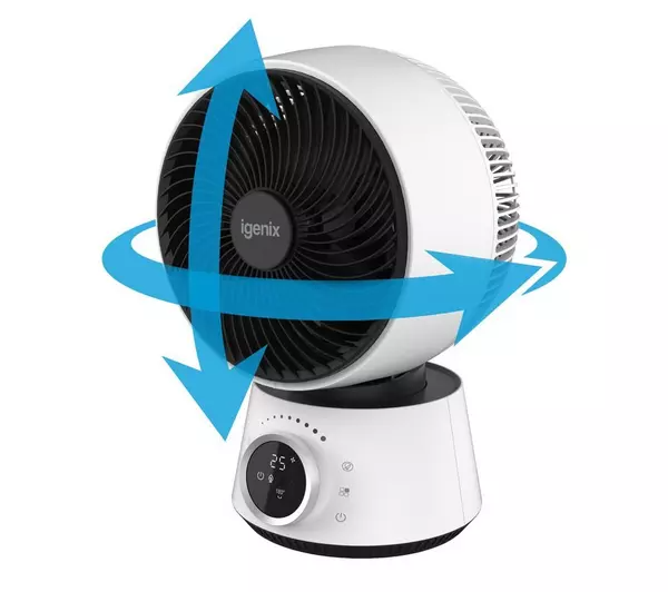 Igenix IGFD4009W 9 Inch Digital Air Circulator Turbo Fan - White