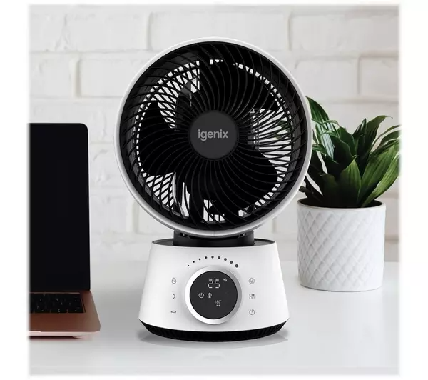 Igenix IGFD4009W 9 Inch Digital Air Circulator Turbo Fan - White