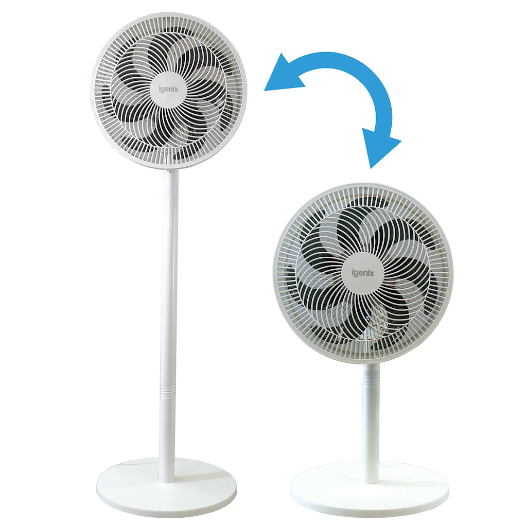 Igenix IGFP012W 12 Inch 7 Bladed Pedestal Fan - White
