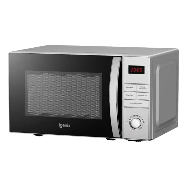 Igenix 800W 20L Stainless Steel Manual Microwave