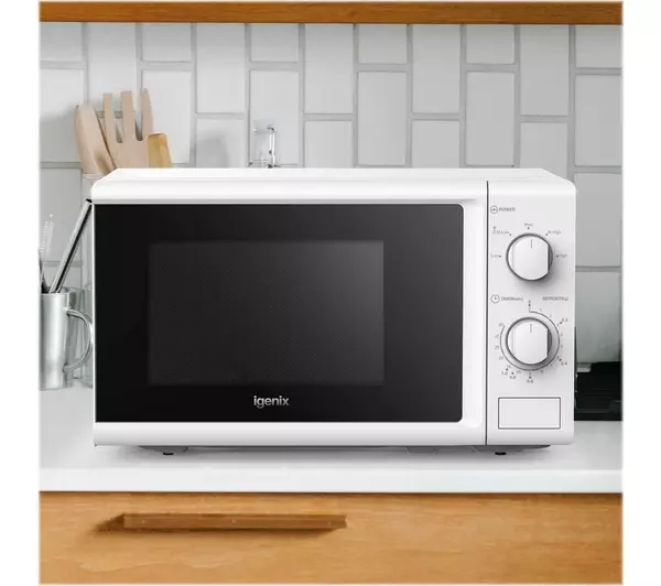 Igenix IGM0820W 20L 800W Manual Solo Microwave White